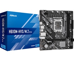 [LT3797] Tarjeta Madre ASROCK H610M-HVS/M.2 R2.0 LGA1700 ddr4 2 slots HDMI VGA 10/100/1000 mATX