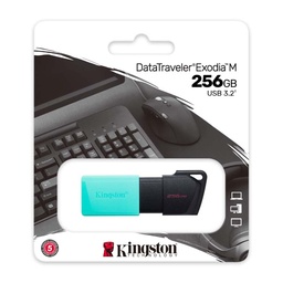 [LT3956] Flash Kingston 256GB USB 3.2 GEN 1 Exodia M DataTraveler Negro y Verde DTXM/256GB