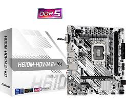 [LT4349] Tarjeta Madre ASROCK H610M-HDV/M.2+ D5 LGA1700 ddr5 2 slots HDMI-DP-VGA 10/100/1000 mATX