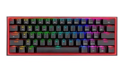 [LT4424] Teclado Gaming Redragon FIZZ PRO K616-RGB Negro Mecanico Wireless 60% Switch Rojo Wired / 2.4Ghz / BT