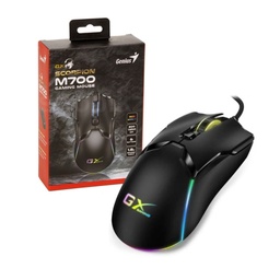 [LT4746] Mouse Genius GAMER Scorpion M700 Effecto RGB 6 Botones 800-7200DPI Usb Wired Negro