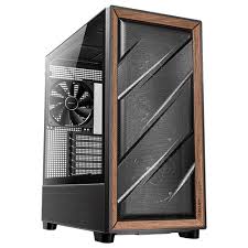 [LT4994] CASE ANTEC/FLUX WOOD BLACK MID TOWER 3X120MM IN FRONT 1X120MM REVERSE FAN 1X140MM REAR